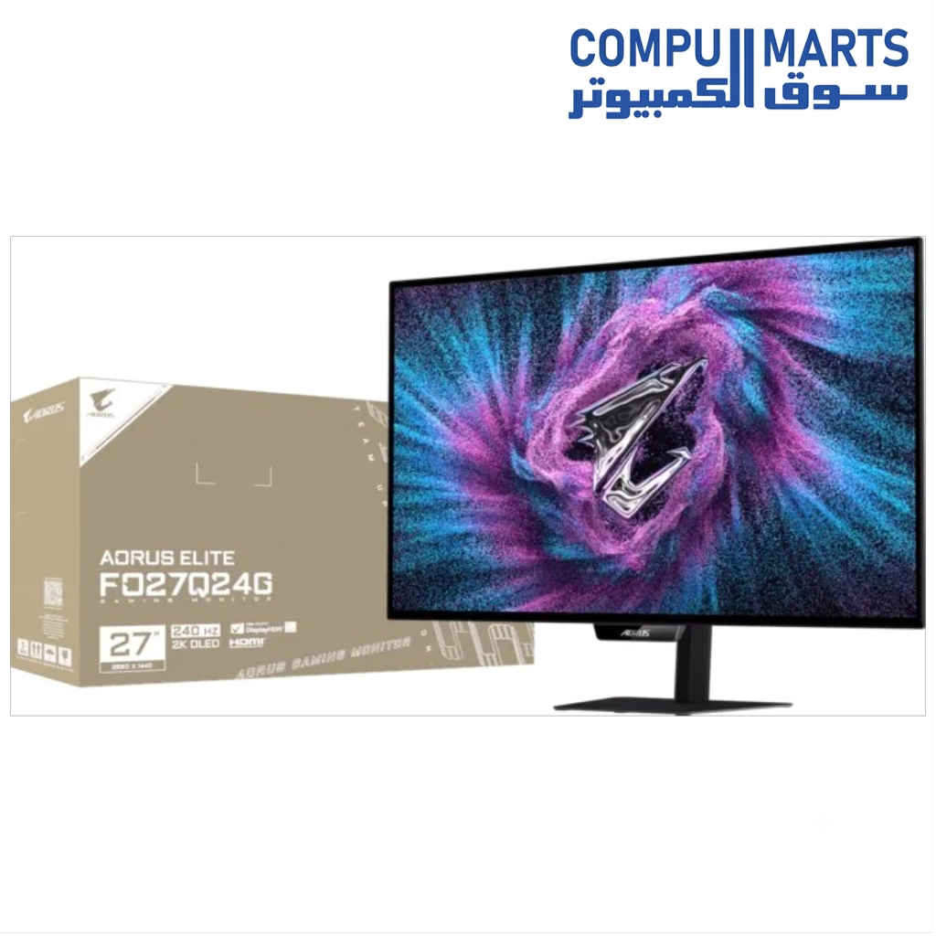 AORUS ELITE FO27Q24G HDMI 2.1 and USB Type-C connectivity