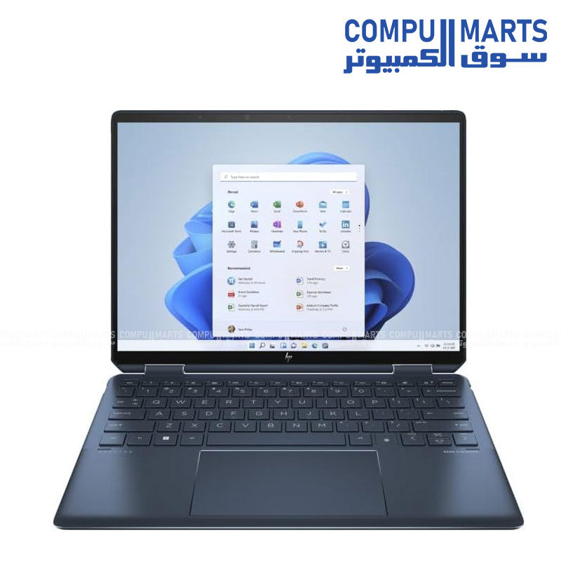 HP Spectre x360 14 Convertible Laptop with 3K Touch Display in Cooler Blue