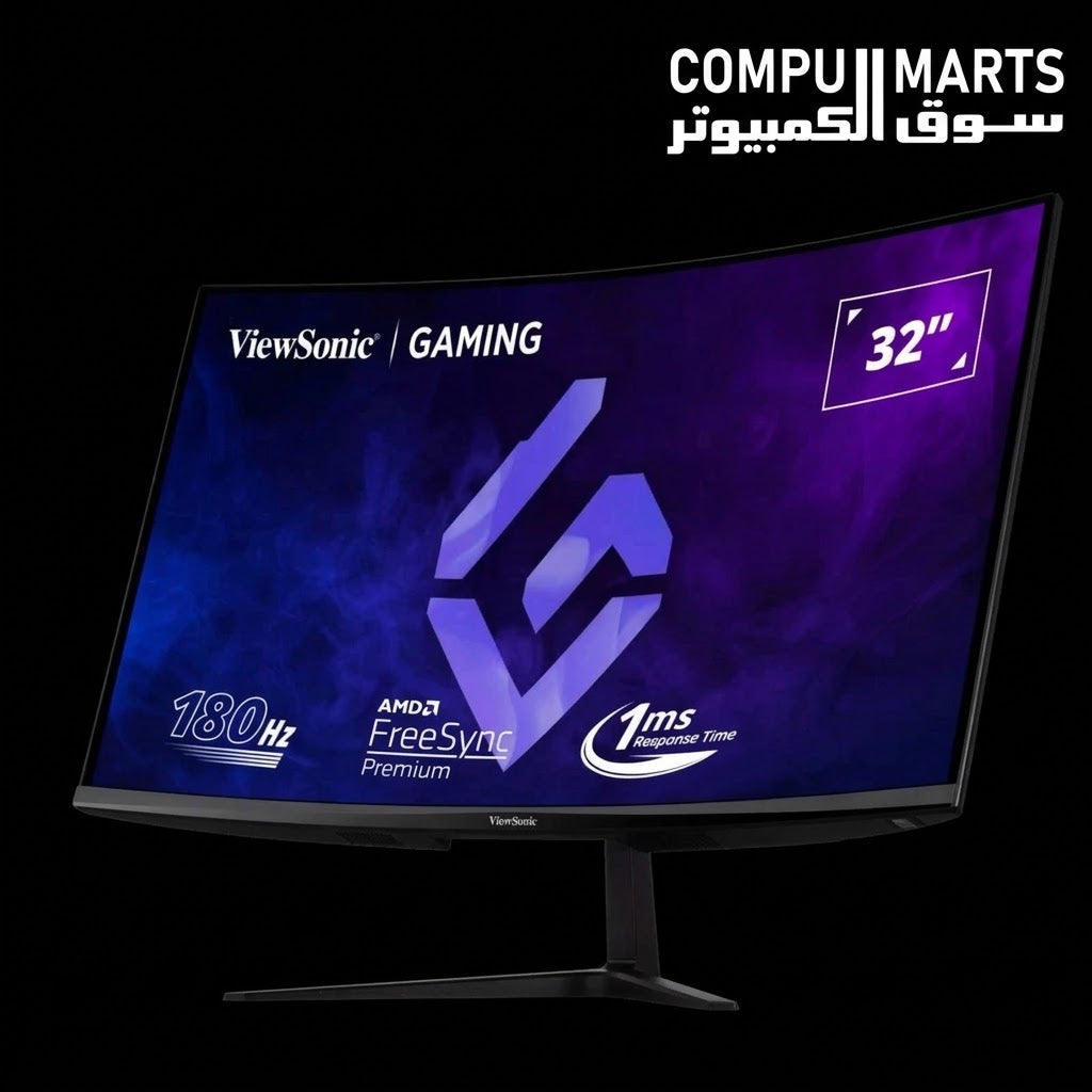 ViewSonic VX3218C-2K 32 inch display showcasing 2560 x 1440 resolution for Egyptian buyers at Compumarts.