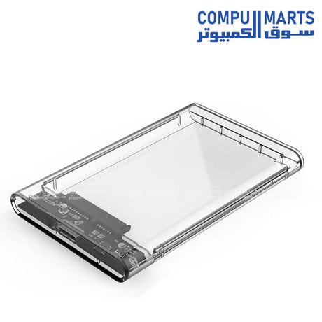 2.5" SATA to USB 3.0 External Hard Drive Enclosure Transparent Portable Case