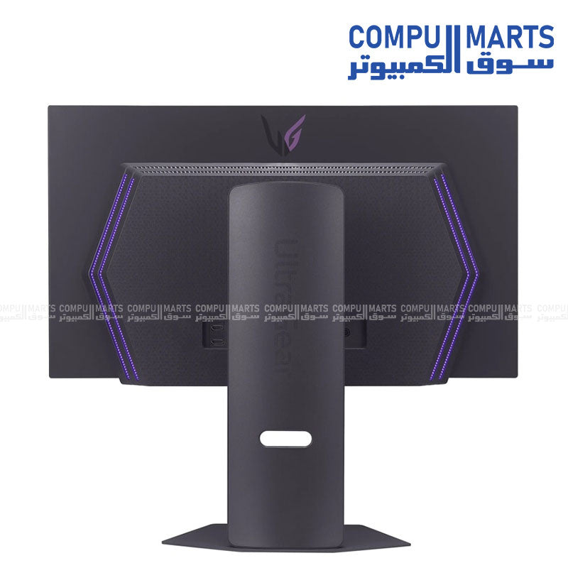 UltraGear OLED monitor with 1300cd/m² peak brightness, 1.5M:1 contrast ratio, and anti-glare low-reflection screen surface for gaming setups in Egypt