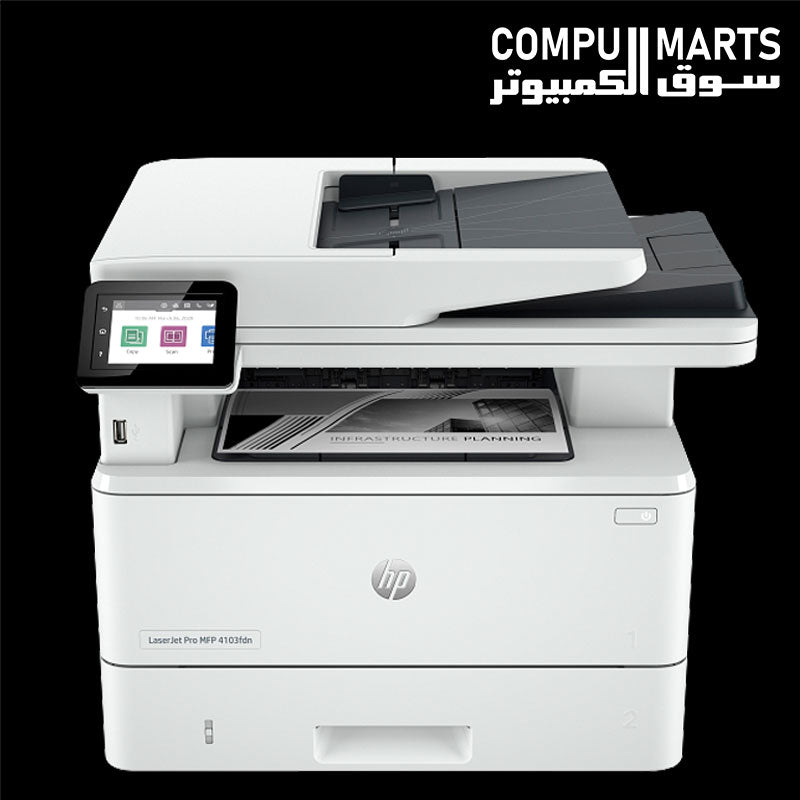 HP LaserJet Pro MFP 4103fdn 2Z628A multifunction monochrome laser printer