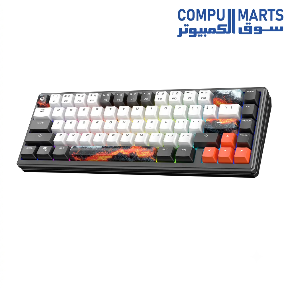 Legend E65 keyboard with PVD finish and customizable RGB lighting