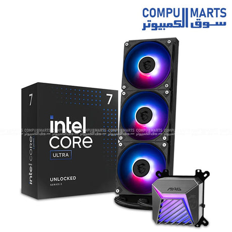 Intel Core Ultra 7 265K + MSI MAG 360 AIO Liquid Cooling Bundle โ Premium CPU Combo for Gaming PCs in Egypt