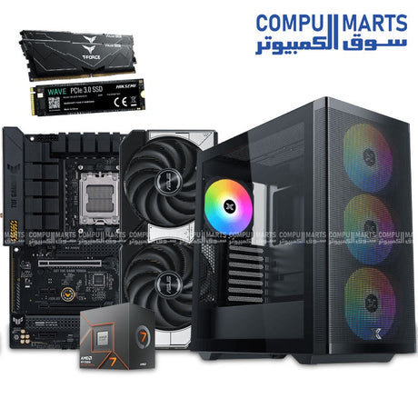 Gaming PC Bundle Ryzen 7 8700F with 32GB RAM, ASUS TUF B650 Plus WiFi, 512GB SSD Storage, 750W PSU, and 3 Graphics Card Options: ASUS Dual RTX 5060 Ti 8GB, RTX 5060 Ti 16GB, or RTX 5070 12GB โ Egypt