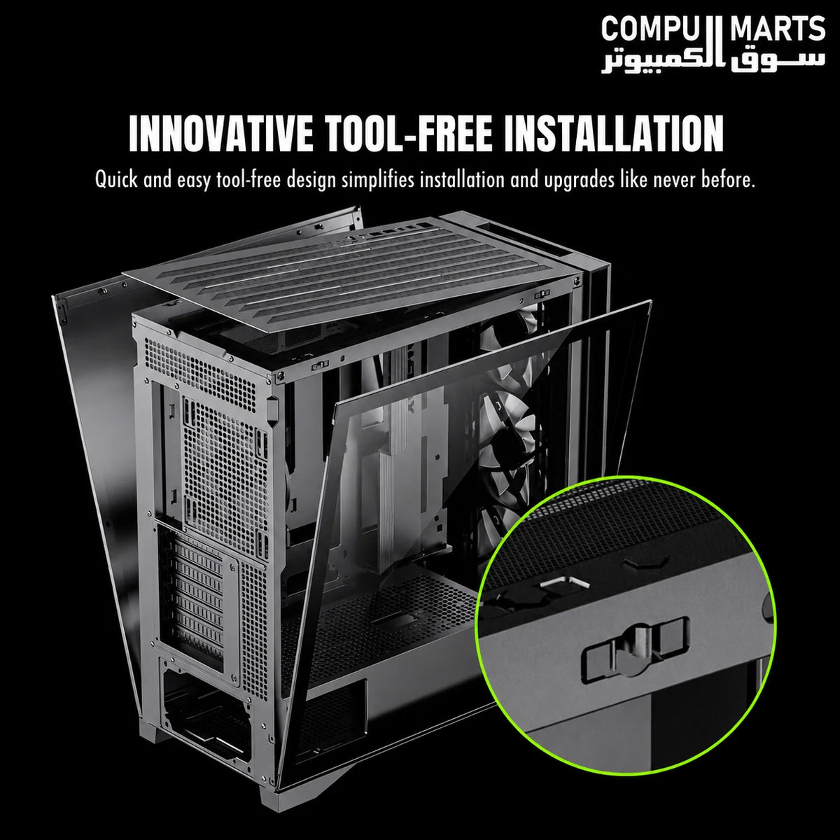 GAMEMAX LEADER 2 BK E-ATX case with tempered glass side panel