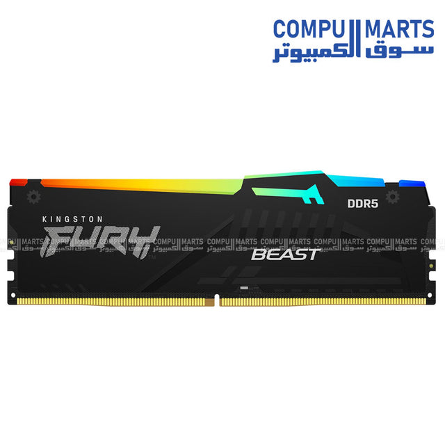 Kingston FURY Beast RGB (Kit of 2) DDR5 5600MHz CL40 Gaming Memory Kit