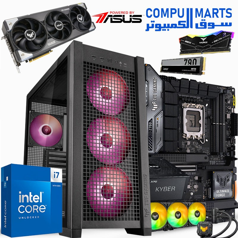 POWERED BY ASUS - TUF MASTER - i7-14700KF - 64GB - 1TB - Z790 - GT302 - 850W - LC II 360 - RTX 5070/5080
