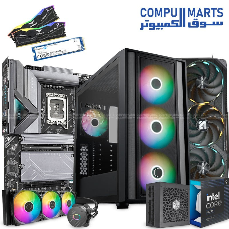 ALEXANDRE P ULTRA โ Intel Core Ultra 9 285K | Z890 DDR5 | RTX 5070 / 5080 | 64GB RAM | 2TB SSD | 360mm AIO + 1300W PSU