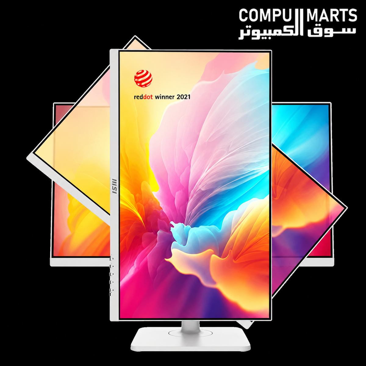 MD2412P 24 inch Full HD monitor with Type-C DP Alternate mode, 15W power delivery, headphone-out connection, Adaptive-Sync support, and ergonomic display adjustments for users in Egypt