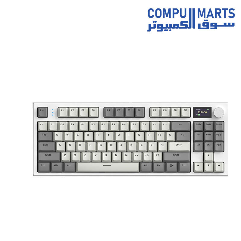 Buy keyboard Egypt online 86 Keys Keyboard supporting PC Mac Smartphone Tablet with rechargeable lithium battery and compact 86 keys layout