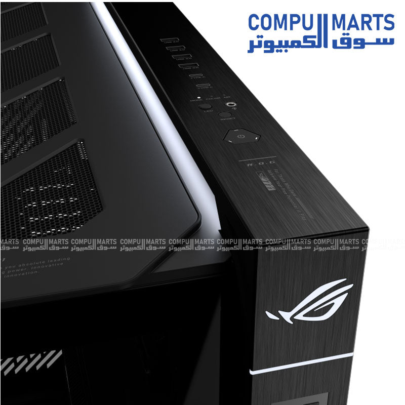 ASUS ROG Cronox GR801 Curve TG ARGB Black ARGB gaming case interior