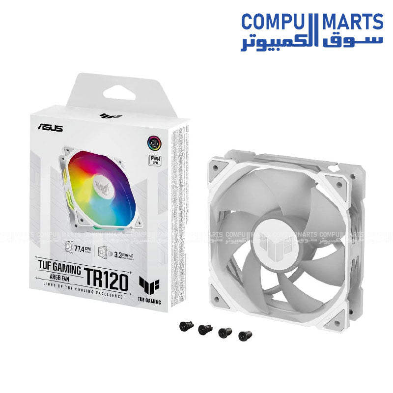 ASUS TUF Gaming TF120 ARGB 120mm Fan – Advanced FDB Bearing – AURA Sync – Egypt