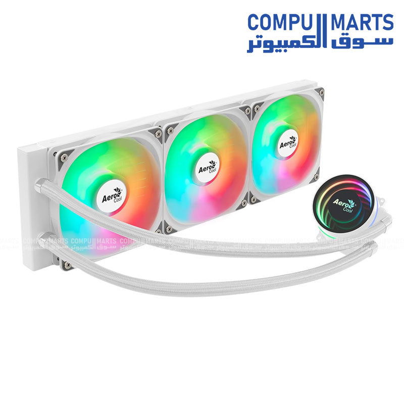 Oasis L360 – 360mm AIO Liquid CPU Cooler – Black / White – Hydraulic Bearing Fans – Intel & AMD Compatible