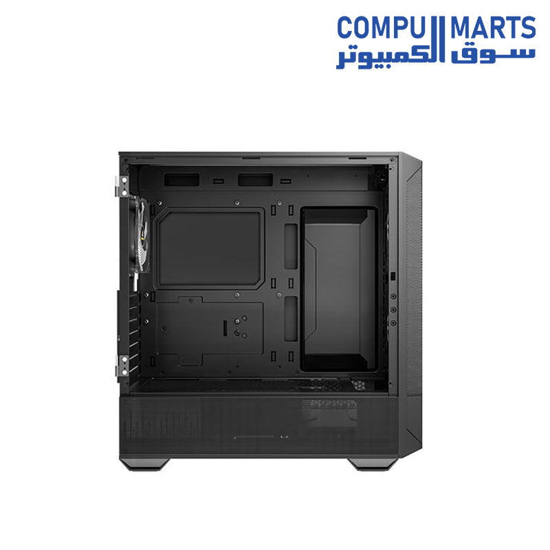 Antec NX416L mid-tower ATX gaming case with high-airflow mesh front panel, tempered glass side, 2 x 160mm ARGB fans and 1 x 120mm ARGB fan included, optimized cooling support