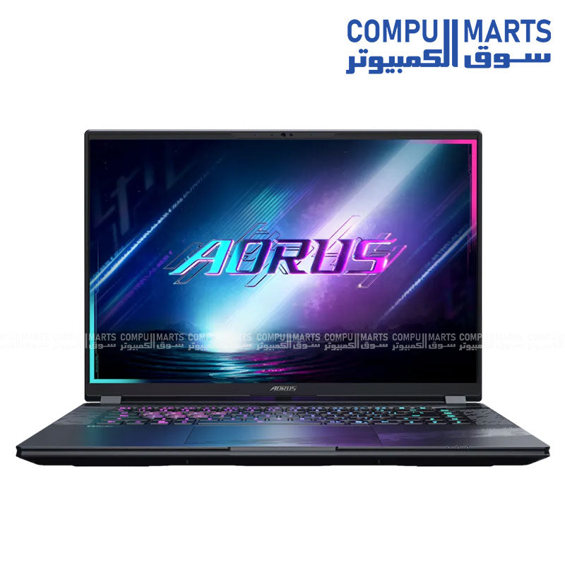 AORUS ELITE 16 AE6H gaming laptop with Intel Core Ultra 9, NVIDIA RTX 5070, 16-inch WQXGA 165Hz display, DDR5 memory, and Windows 11 Pro – Gray Tide