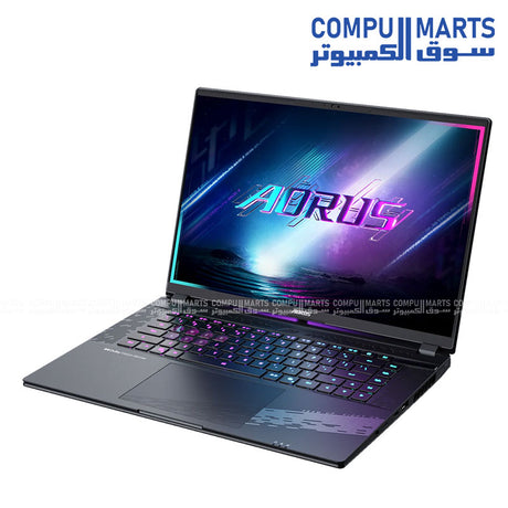AORUS ELITE 16 AE6H gaming laptop with Intel Core Ultra 9, NVIDIA RTX 5070, 16-inch WQXGA 165Hz display, DDR5 memory, and Windows 11 Pro โ Gray Tide