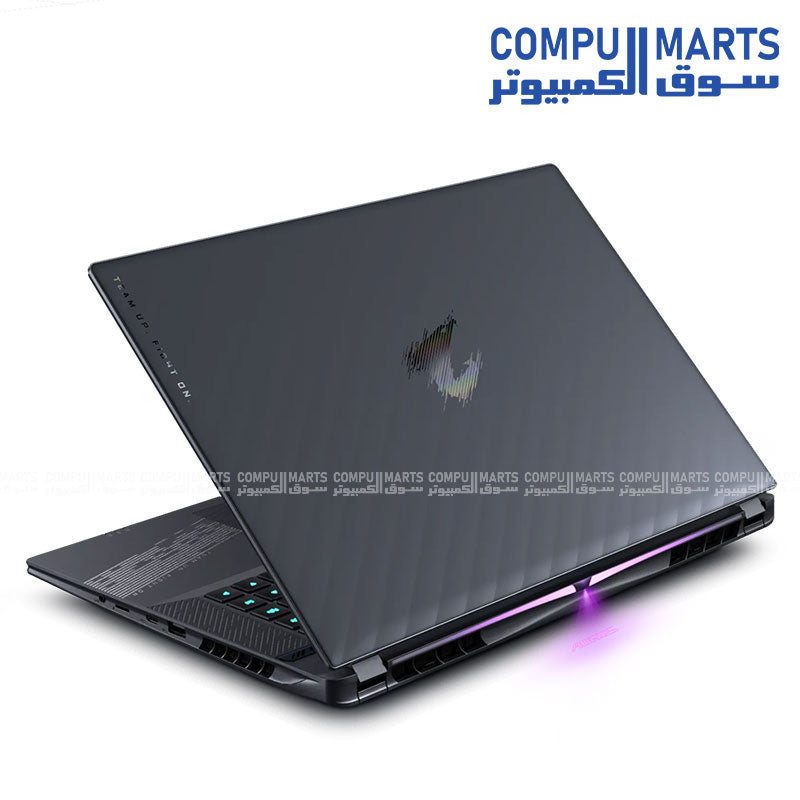 AORUS ELITE 16 AE6H gaming laptop with Intel Core Ultra 9, NVIDIA RTX 5070, 16-inch WQXGA 165Hz display, DDR5 memory, and Windows 11 Pro – Gray Tide