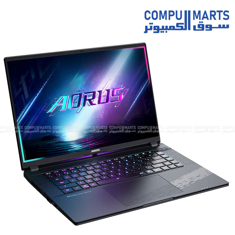 AORUS ELITE 16 AE6H gaming laptop with Intel Core Ultra 9, NVIDIA RTX 5070, 16-inch WQXGA 165Hz display, DDR5 memory, and Windows 11 Pro – Gray Tide