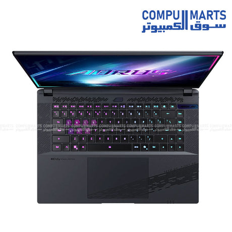 AORUS ELITE 16 AE6H gaming laptop with Intel Core Ultra 9, NVIDIA RTX 5070, 16-inch WQXGA 165Hz display, DDR5 memory, and Windows 11 Pro โ Gray Tide