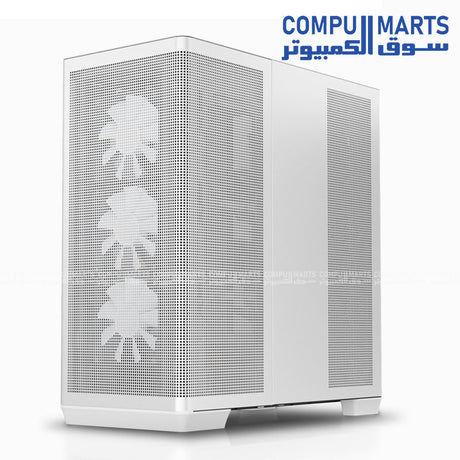APNX C1-R Mid Tower PC Case โ supports ATX, Micro-ATX, and Mini-ITX โ available in black or white with tempered glass side panel, optimized airflow, and modern design for gaming builds.