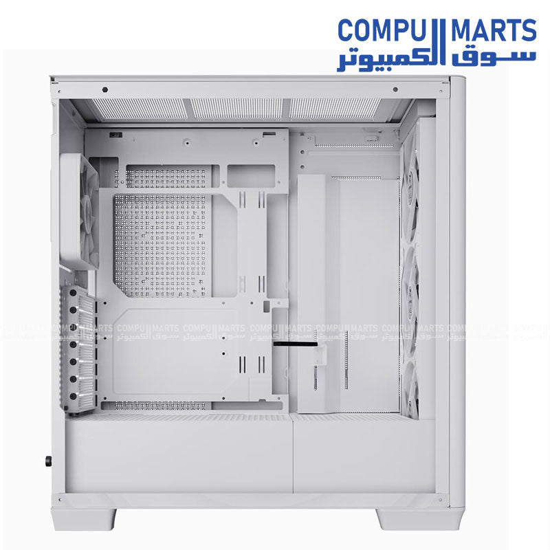 APNX C1-R Mid Tower PC Case – supports ATX, Micro-ATX, and Mini-ITX – available in black or white with tempered glass side panel, optimized airflow, and modern design for gaming builds.