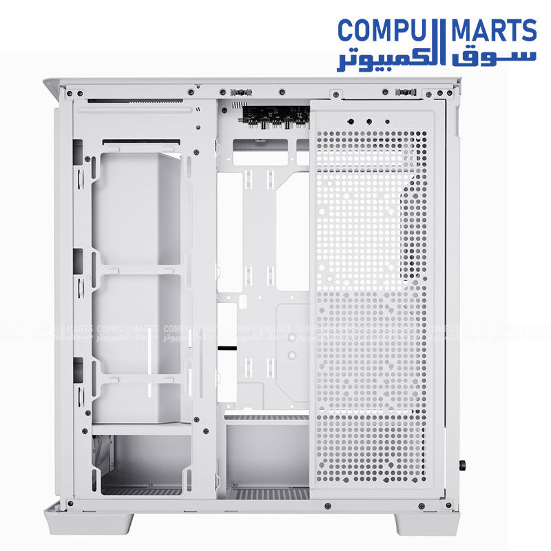 APNX C1-R Mid Tower PC Case – supports ATX, Micro-ATX, and Mini-ITX – available in black or white with tempered glass side panel, optimized airflow, and modern design for gaming builds.