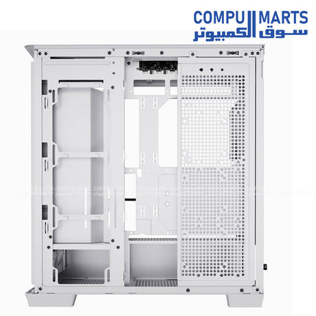 APNX C1-R Mid Tower PC Case โ supports ATX, Micro-ATX, and Mini-ITX โ available in black or white with tempered glass side panel, optimized airflow, and modern design for gaming builds.
