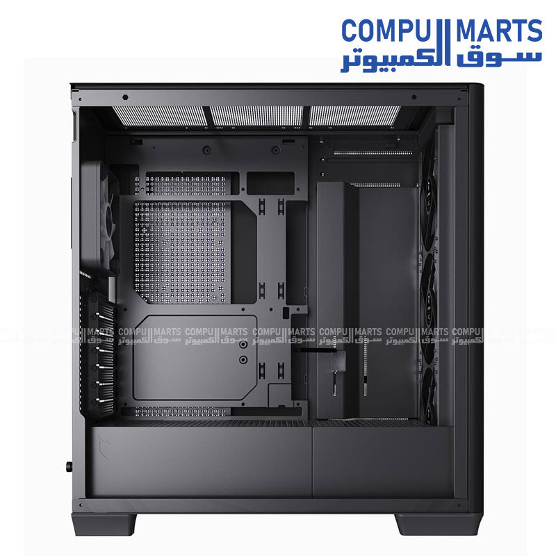 APNX C1-R Mid Tower PC Case – supports ATX, Micro-ATX, and Mini-ITX – available in black or white with tempered glass side panel, optimized airflow, and modern design for gaming builds.