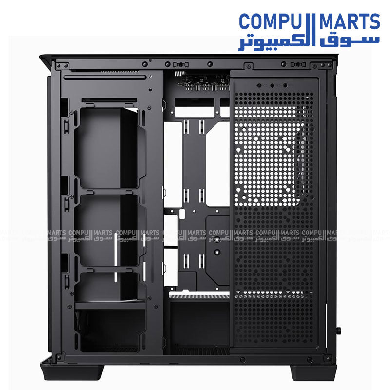 APNX C1-R Mid Tower PC Case – supports ATX, Micro-ATX, and Mini-ITX – available in black or white with tempered glass side panel, optimized airflow, and modern design for gaming builds.