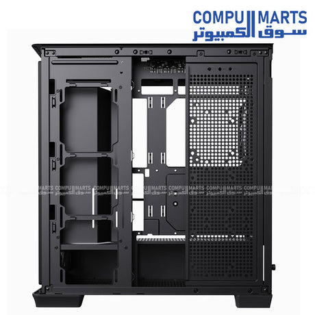 APNX C1-R Mid Tower PC Case โ supports ATX, Micro-ATX, and Mini-ITX โ available in black or white with tempered glass side panel, optimized airflow, and modern design for gaming builds.