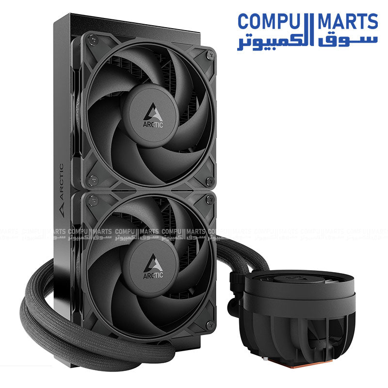 ARCTIC Liquid Freezer III PRO 240 AIO CPU Cooler with dual P12 Pro fans, VRM fan, 240mm radiator, MX-6 pre-applied, Intel and AMD support