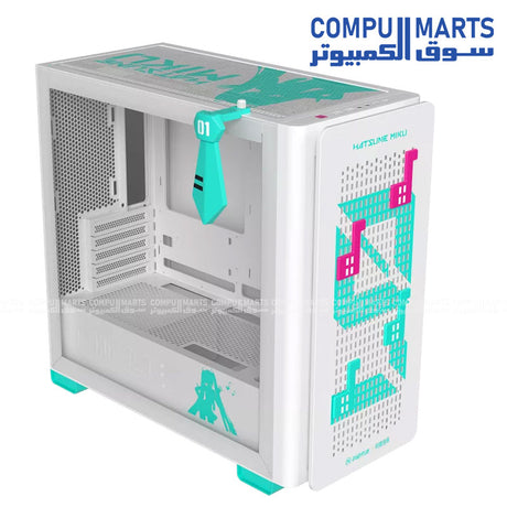 ASUS A23 Hatsune Miku Edition ATX Case with hidden-connector support and 360mm radiator