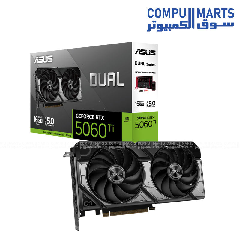 ASUS Dual GeForce RTX 5060 Ti 16GB GDDR7 Graphics Card