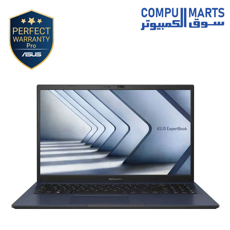ASUS ExpertBook B1 B1502CBA-NJ3220 Laptop - Intel Core i7-1255U, RAM 8GB DDR4, 512GB SSD,15.6-inch FHD, Dos