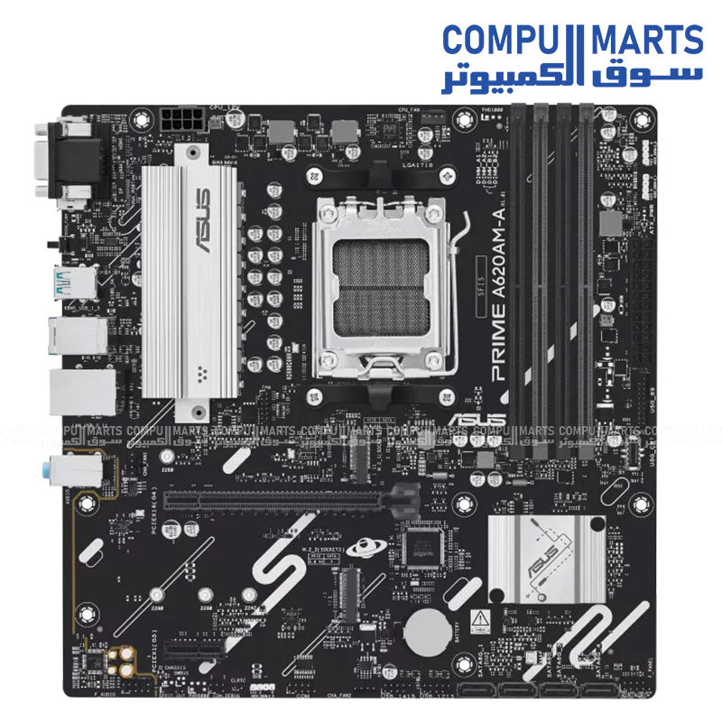 ASUS PRIME A620AM-A-CSM Motherboard – AM5 – DDR5 – PCIe 4.0 – Dual M.2 – Egypt