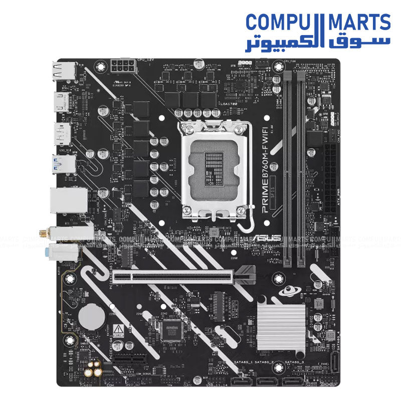 لوحة أم ASUS PRIME B760M-F WIFI – ذاكرة DDR5 – مقبس LGA1700 – منفذ PCIe 5.0 – واي فاي 6