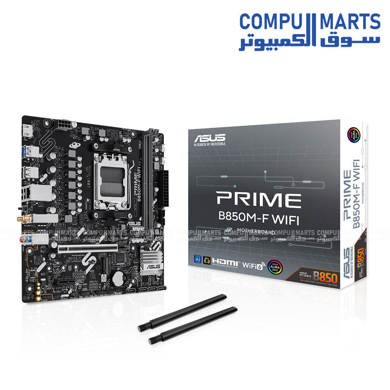 ASUS PRIME B850M-F WIFI AM5 Micro-ATX motherboard with DDR5 and PCIe 5.0