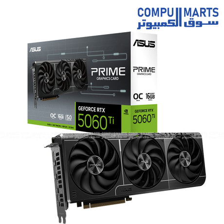 ASUS PRIME GeForce RTX 5060 Ti 16GB GDDR7 OC Edition Graphics Card – Best Gaming GPU in Egypt