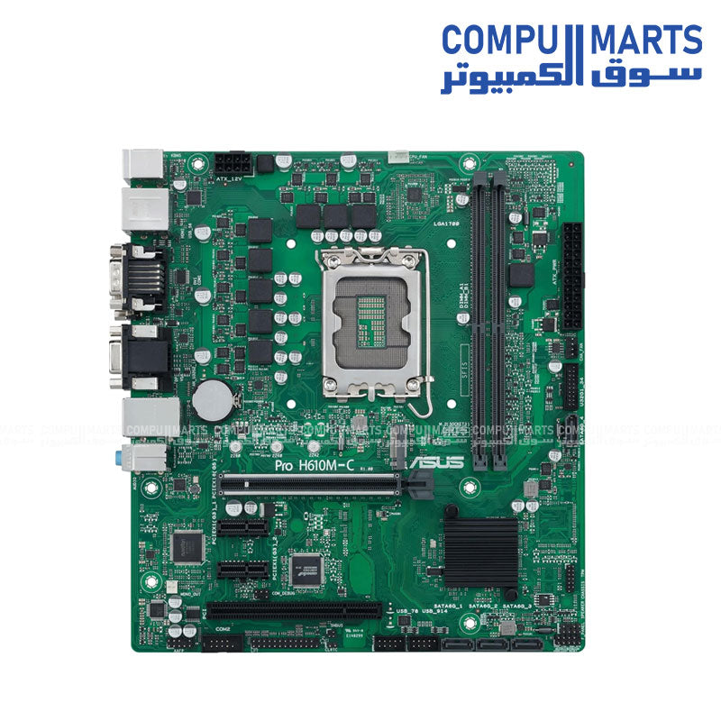 ASUS PRO H610M-C CSM mATX motherboard with DDR5 and Intel H610 chipset