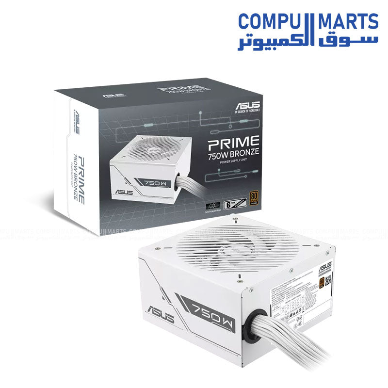 ASUS Prime 750W Bronze White Edition PSU ATX 80 Plus Bronze Power Supply Egypt
