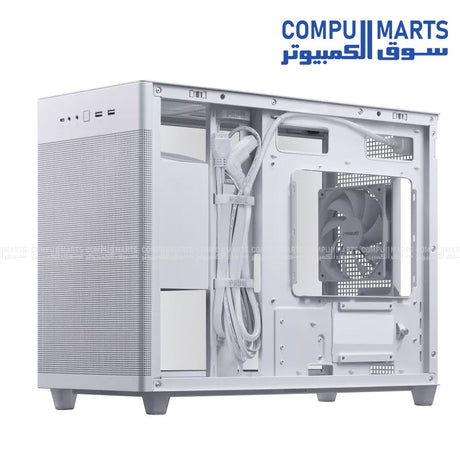 ASUS Prime AP201 Tempered Glass โ Small Tower MicroATX PC Case โ High Airflow โ USB-C โ 360mm Radiator Support
