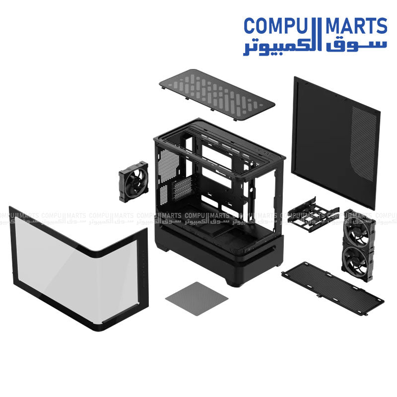 ASUS Prime AP202 ARGB mATX Case with curved glass and optimized airflow