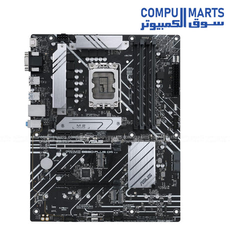 ASUS PRIME B660-PLUS D4 ATX Motherboard with LGA 1700, PCIe 4.0, Triple M.2, 2.5Gb LAN, and Aura Sync RGB – Egypt