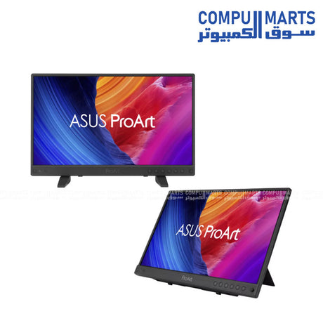ASUS -ProArt -PA16USV -15.6โณ- 4K-portable -monitor- on stand