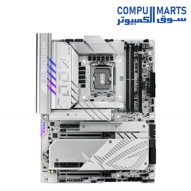 ASUS -ROG -Maximus -Z890 -Apex -motherboard- top-down