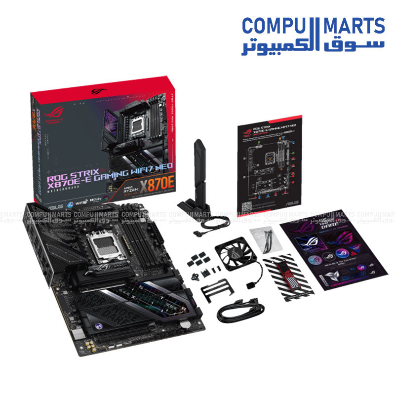ASUS ROG STRIX X870E-E GAMING WIFI7 NEO motherboard with five M.2 slots and PCIe 5.0