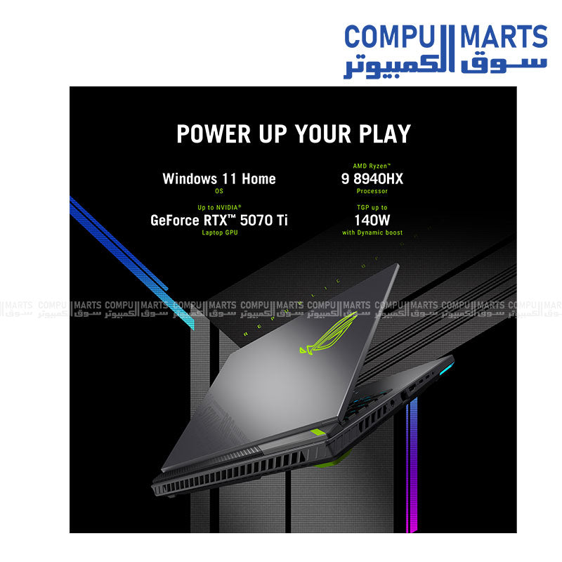 ASUS ROG Strix G16 G614PR-RV009W Ryzen 9 8940HX RTX 5070 Ti Gaming Laptop 32GB RAM 1TB SSD 16-inch 165Hz