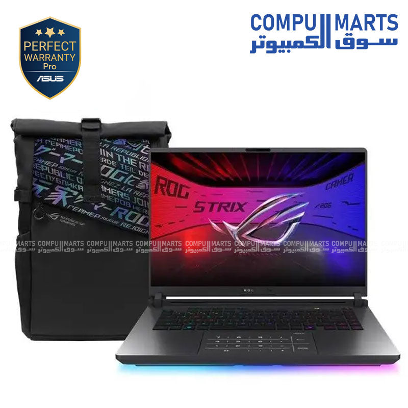 ASUS ROG Strix G16 G615LW-RV132W – Intel Core Ultra 9 275HX – RTX 5080 16GB – 32GB DDR5 – 1TB SSD – 16 inch 165Hz WUXGA Gaming Laptop – Windows 11 – Egypt