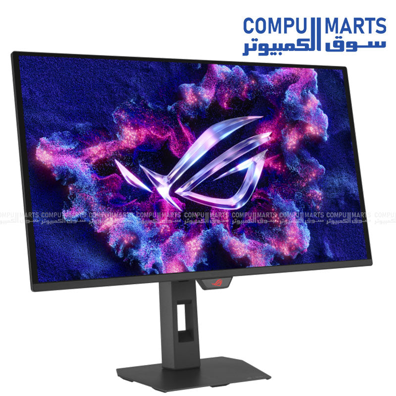 0.03ms GTG response time gaming monitor featuring QD-OLED panel technology with 99% DCI-P3 color accuracy and HDR10 support for competitive esports performance